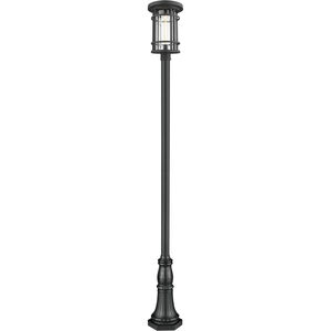 Jordan 1 Light 114 inch Black Outdoor Post Mounted Fixture in 18.5