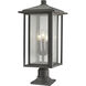 Aspen 3 Light 24.5 inch Oil Rubbed Bronze Outdoor Pier Mounted Fixture