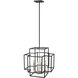 Titania 4 Light 18 inch Black and Brushed Nickel Chandelier Ceiling Light