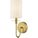 Ella 1 Light 5 inch Rubbed Brass Wall Sconce Wall Light