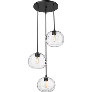 Chloe 3 Light 20 inch Matte Black Chandelier Ceiling Light