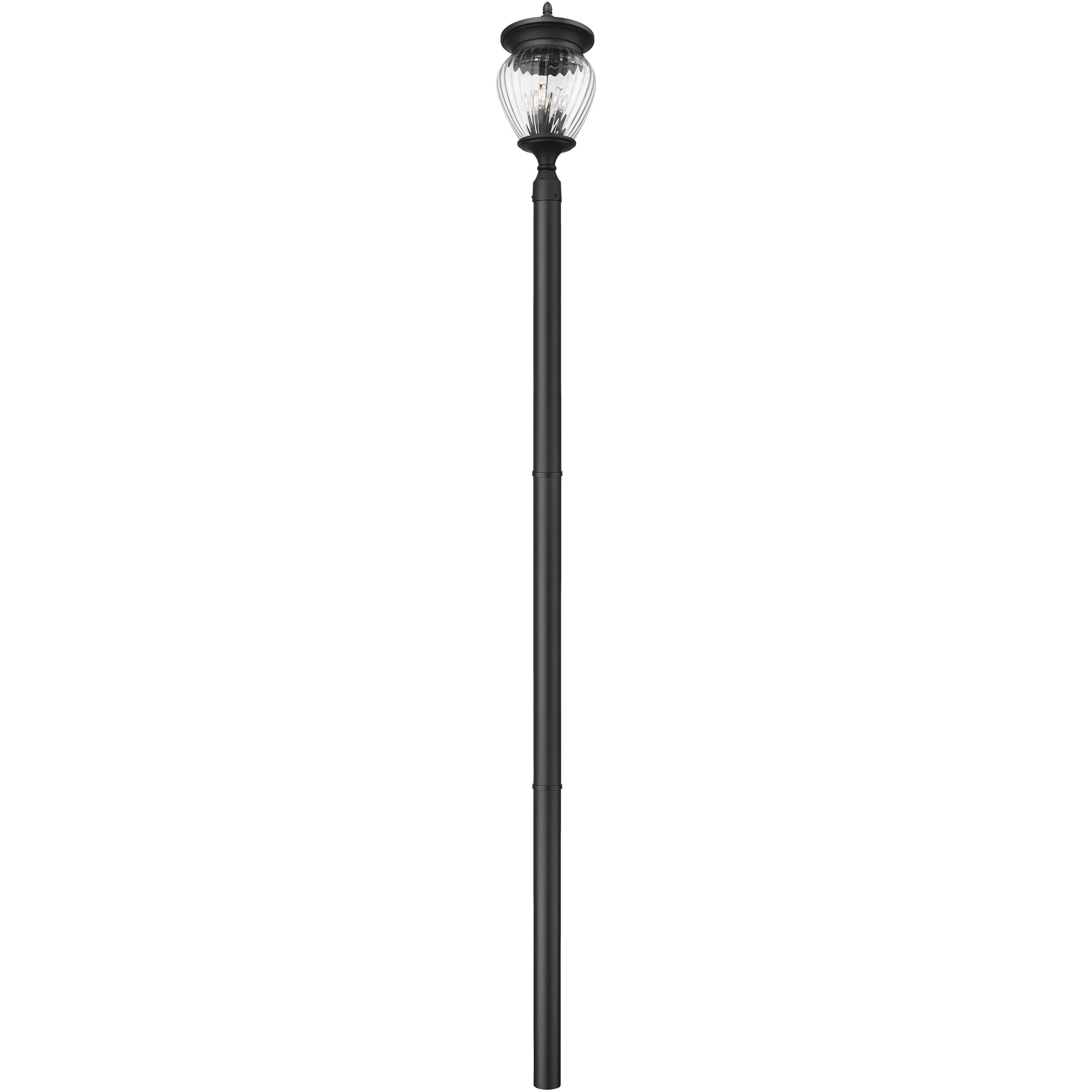 Davina 4 Light 119.25 inch Black Outdoor Post Mounted Fixture in G9