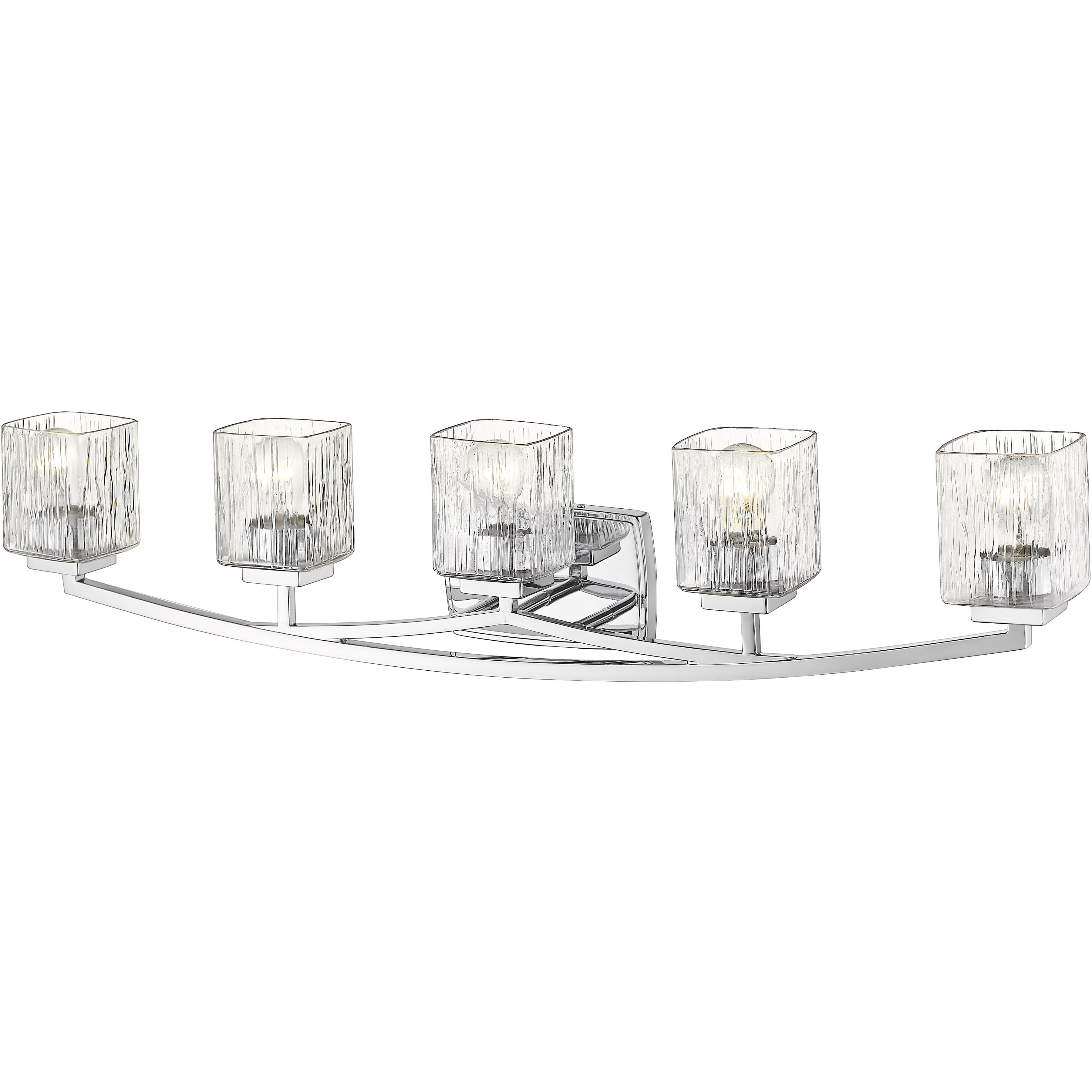 Zaid 5 Light 40 inch Chrome Vanity Wall Light