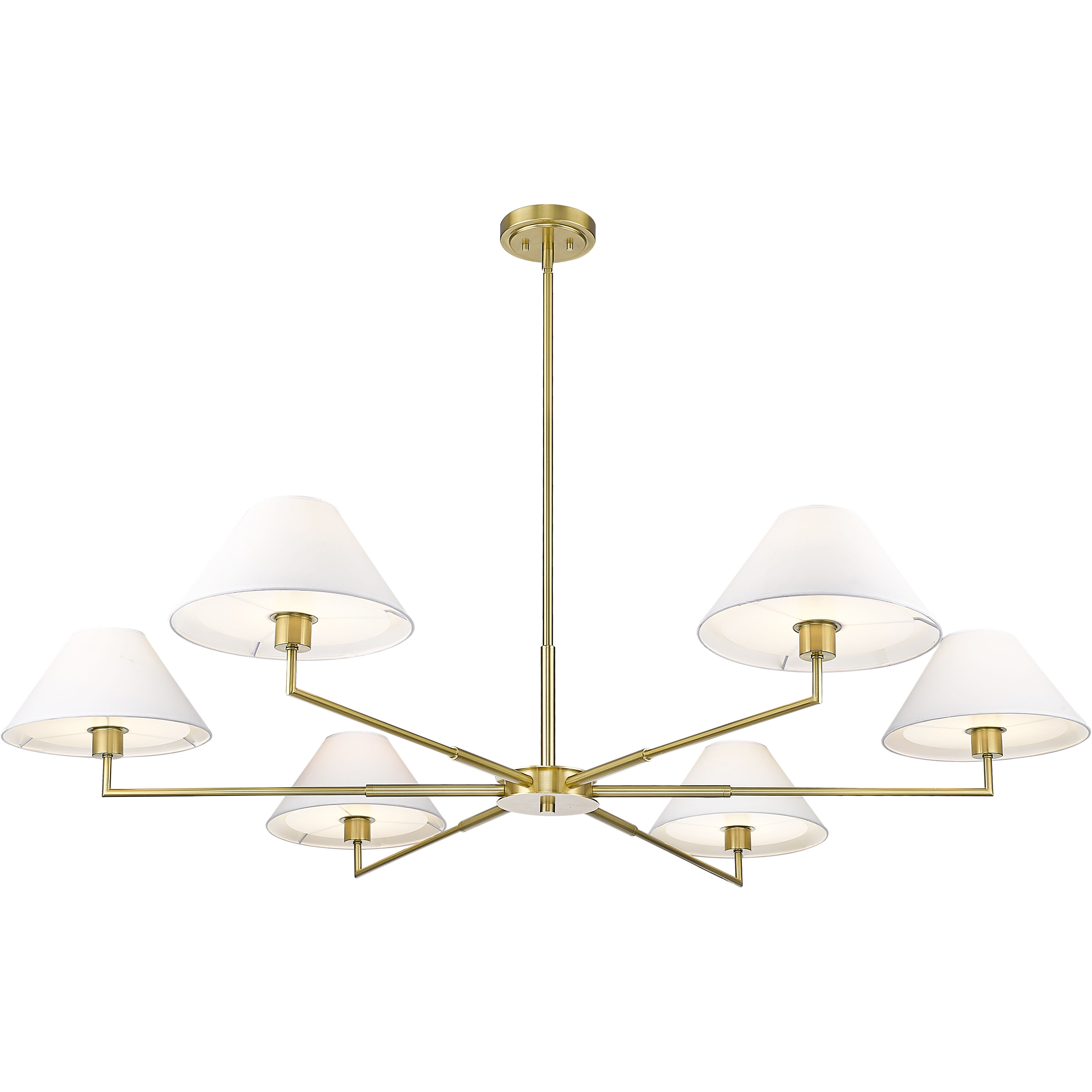 Leila 6 Light 63 inch Luxe Gold Chandelier Ceiling Light