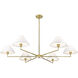 Leila 6 Light 63 inch Luxe Gold Chandelier Ceiling Light