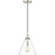 Harper 1 Light 11.5 inch Brushed Nickel Pendant Ceiling Light