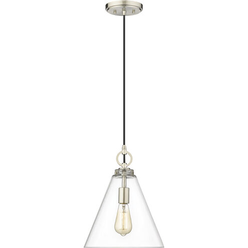Harper 1 Light 11.5 inch Brushed Nickel Pendant Ceiling Light