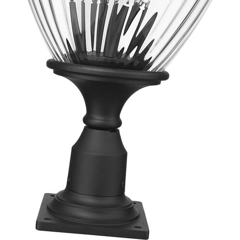 Davina 4 Light 27.25 inch Black Outdoor Pier Mounted Fixture in G9