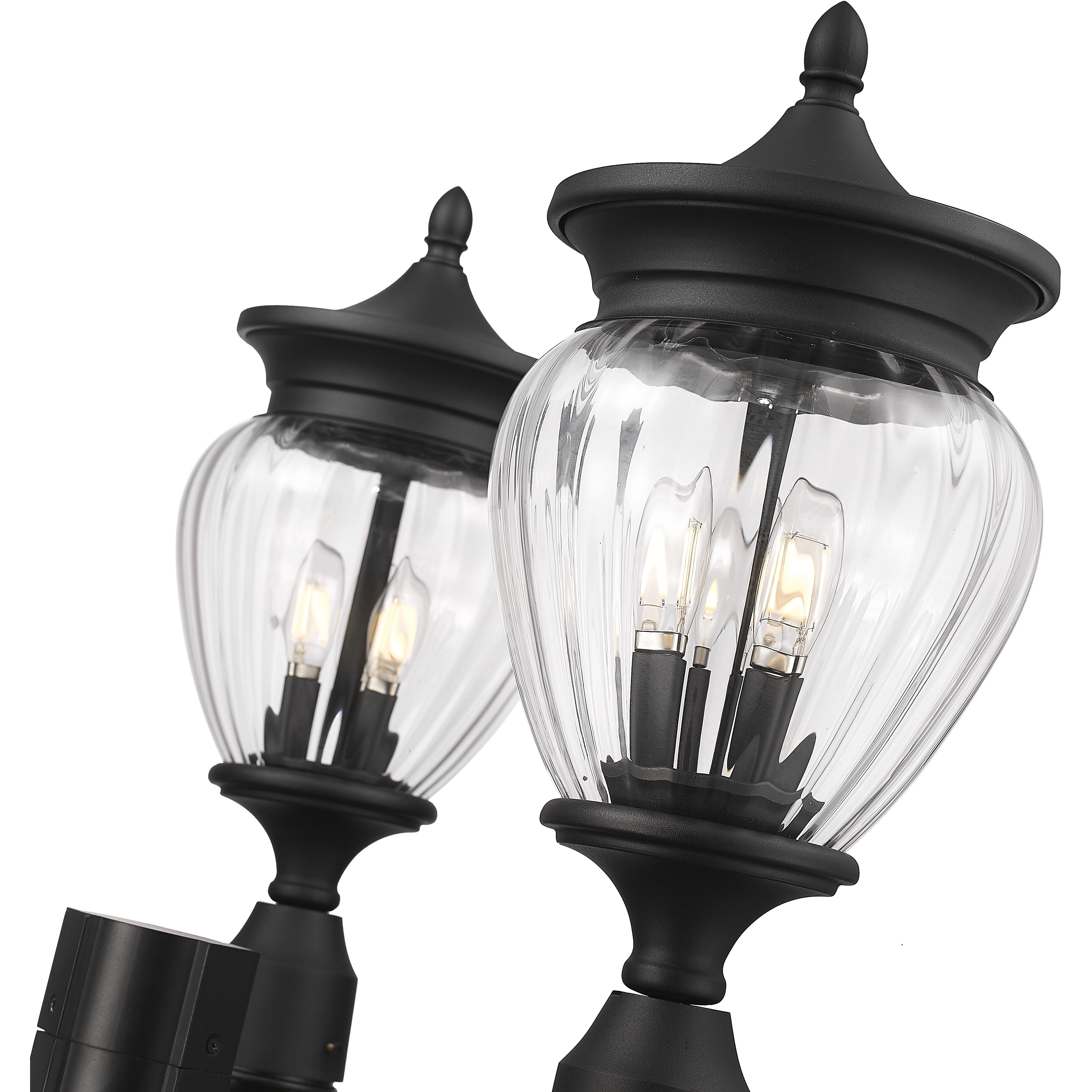 Davina 3 Light 115.25 inch Black Outdoor Post Mounted Fixture in G9