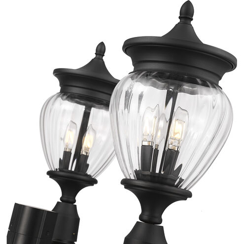 Davina 3 Light 115.25 inch Black Outdoor Post Mounted Fixture in G9