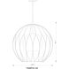 Elle 1 Light 24 inch Matte Black Pendant Ceiling Light