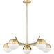 Realm Sphere 5 Light 32 inch Modern Gold Chandelier Ceiling Light