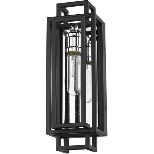Titania 1 Light 4.75 inch Black and Chrome Wall Sconce Wall Light