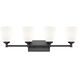 Oren 4 Light 31 inch Matte Black Bath Vanity Light Wall Light