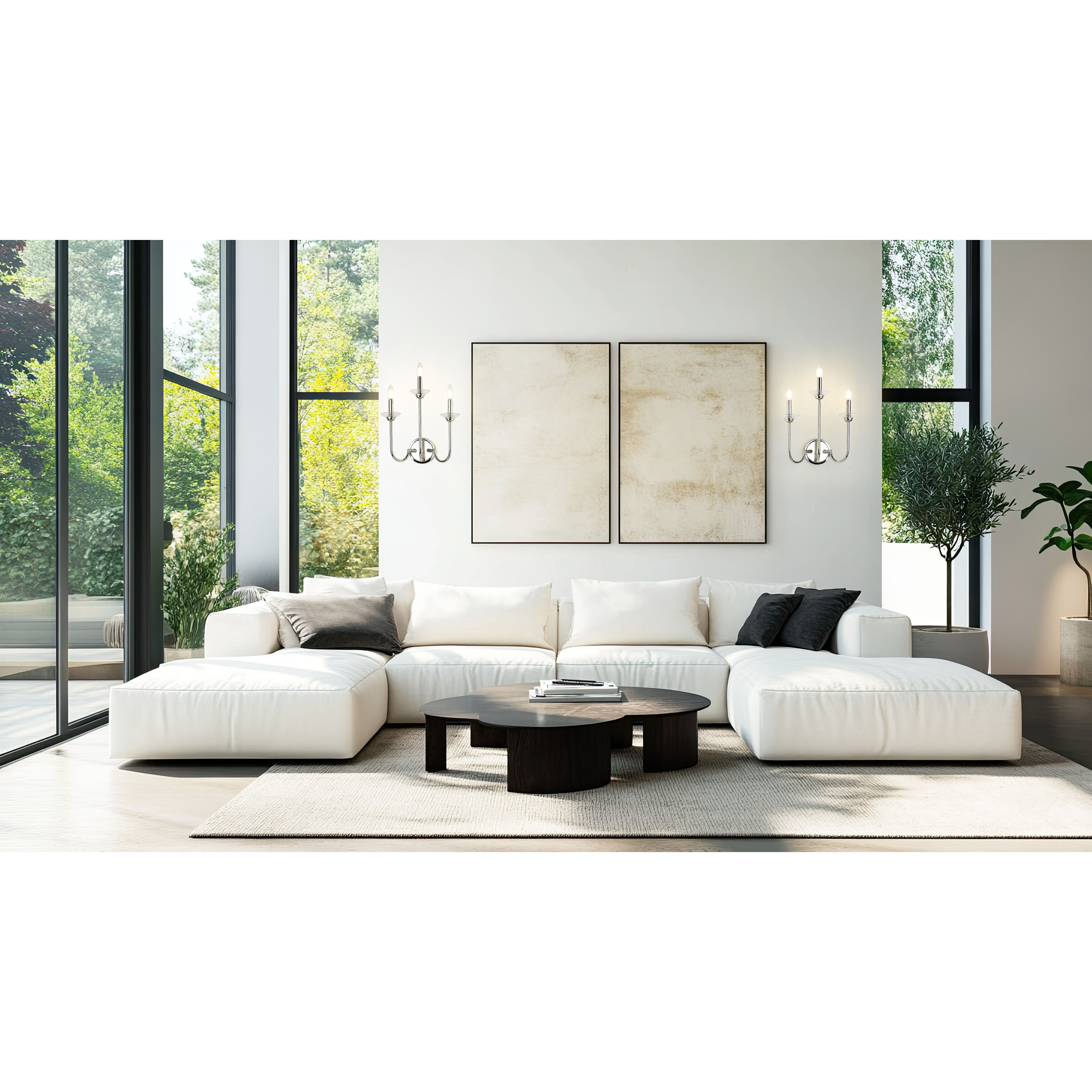 Allistair Wall Sconce Wall Light in Polished Nickel