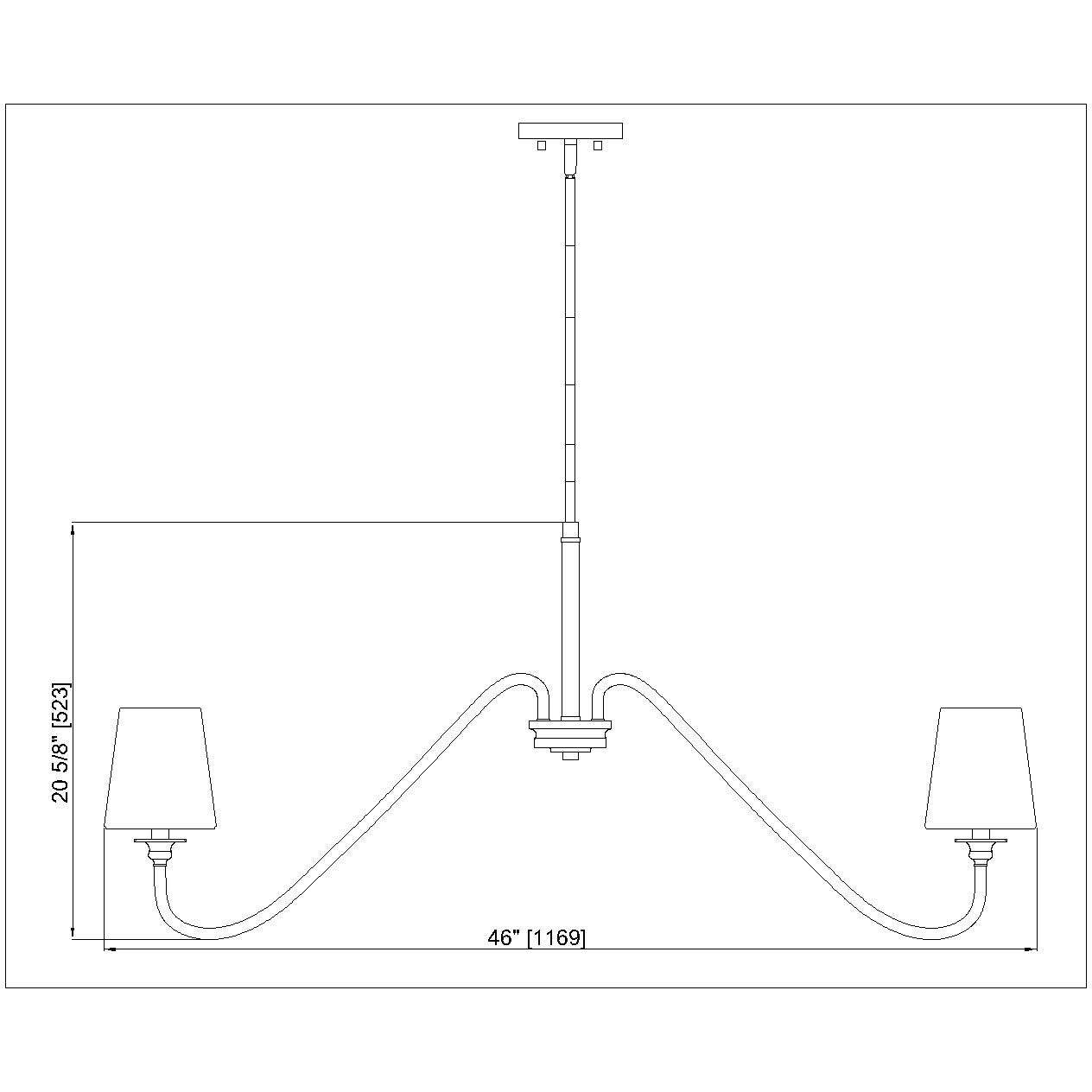 Gianna 6 Light 46.25 inch Modern Gold Chandelier Ceiling Light