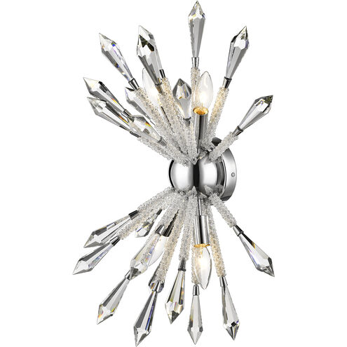 Soleia 4 Light 9.63 inch Chrome Wall Sconce Wall Light in 7.2