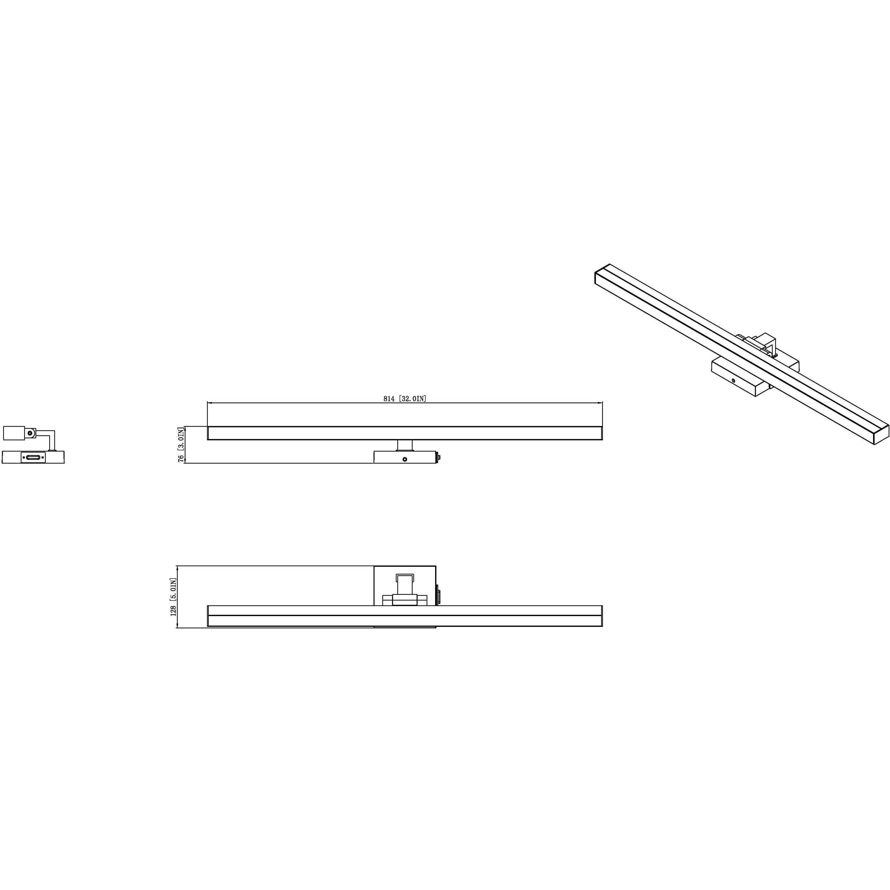 Liam LED 32 inch Chrome Vanity Wall Light