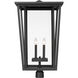 Seoul 4 Light 30.75 inch Black Outdoor Post Mount Fixture