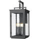 Hartwell 4 Light 23.75 inch Sand Black Outdoor Wall Light