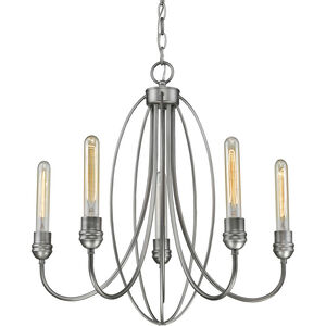 Persis 5 Light 22 inch Old Silver Chandelier Ceiling Light