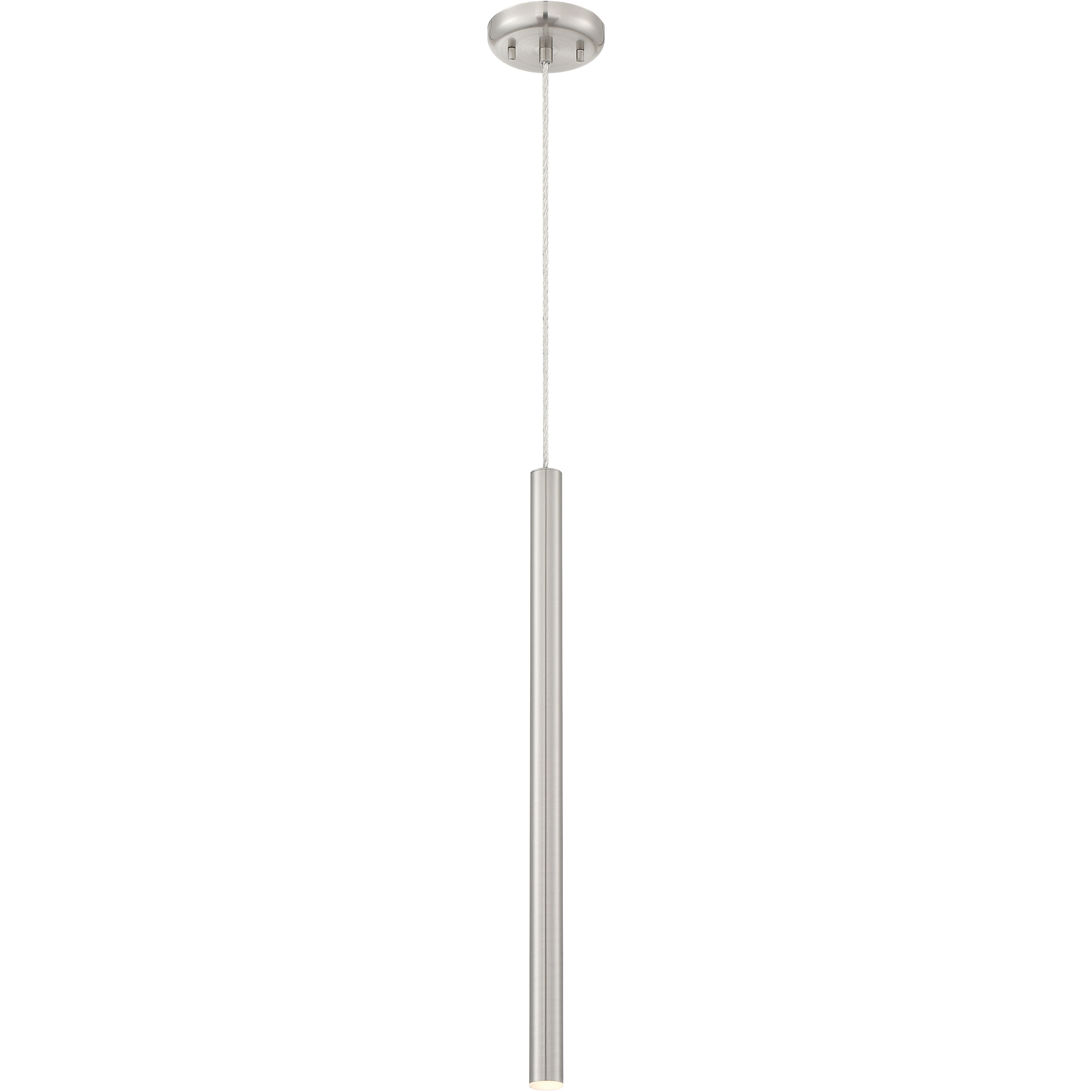 Forest LED 4.75 inch Brushed Nickel Pendant Ceiling Light in Brushed Nickel Steel, 1, 3