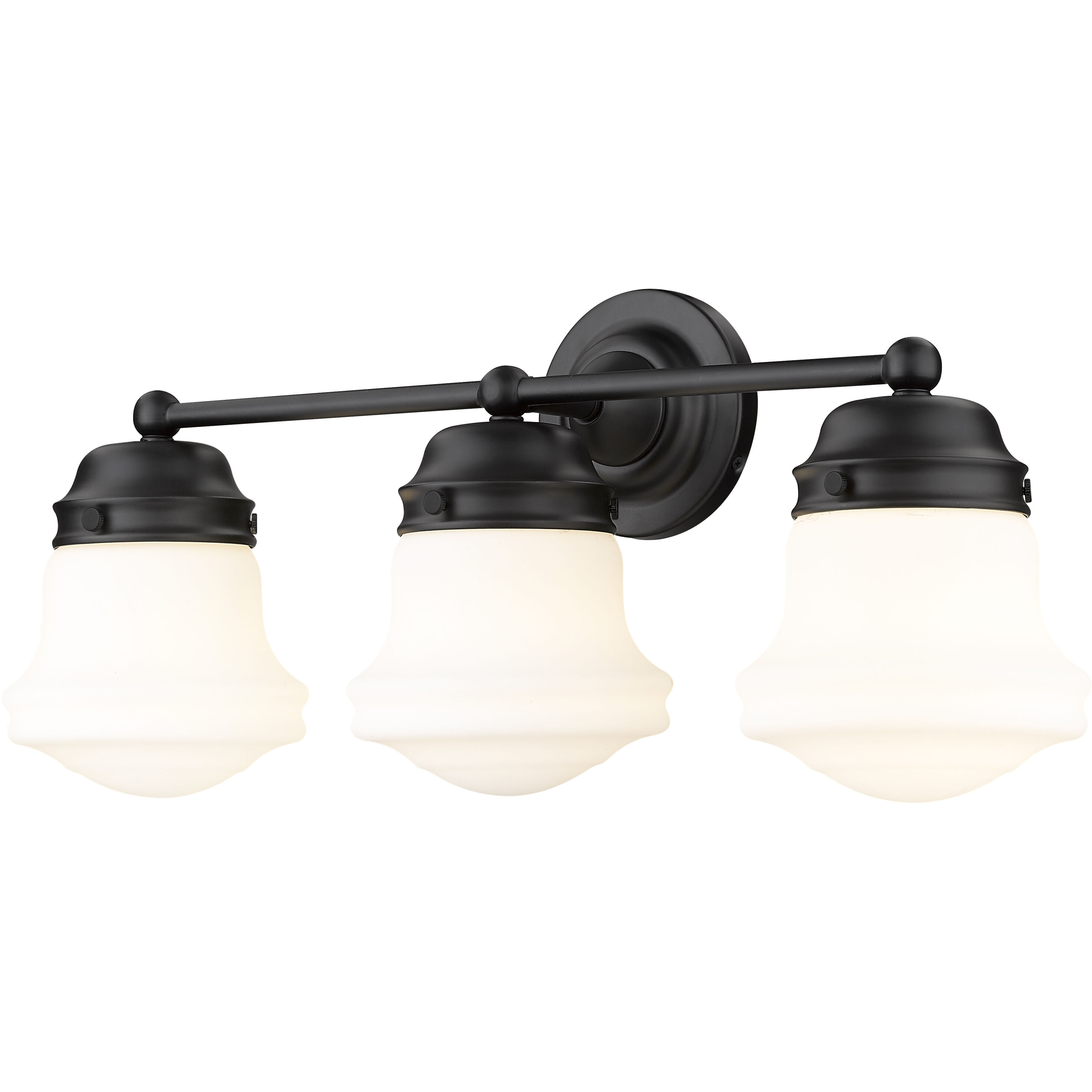Vaughn 3 Light 22.5 inch Matte Black Vanity Wall Light