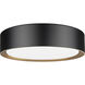 Kawan LED 12 inch Matte Black and Modern Gold Flush Mount Ceiling Light