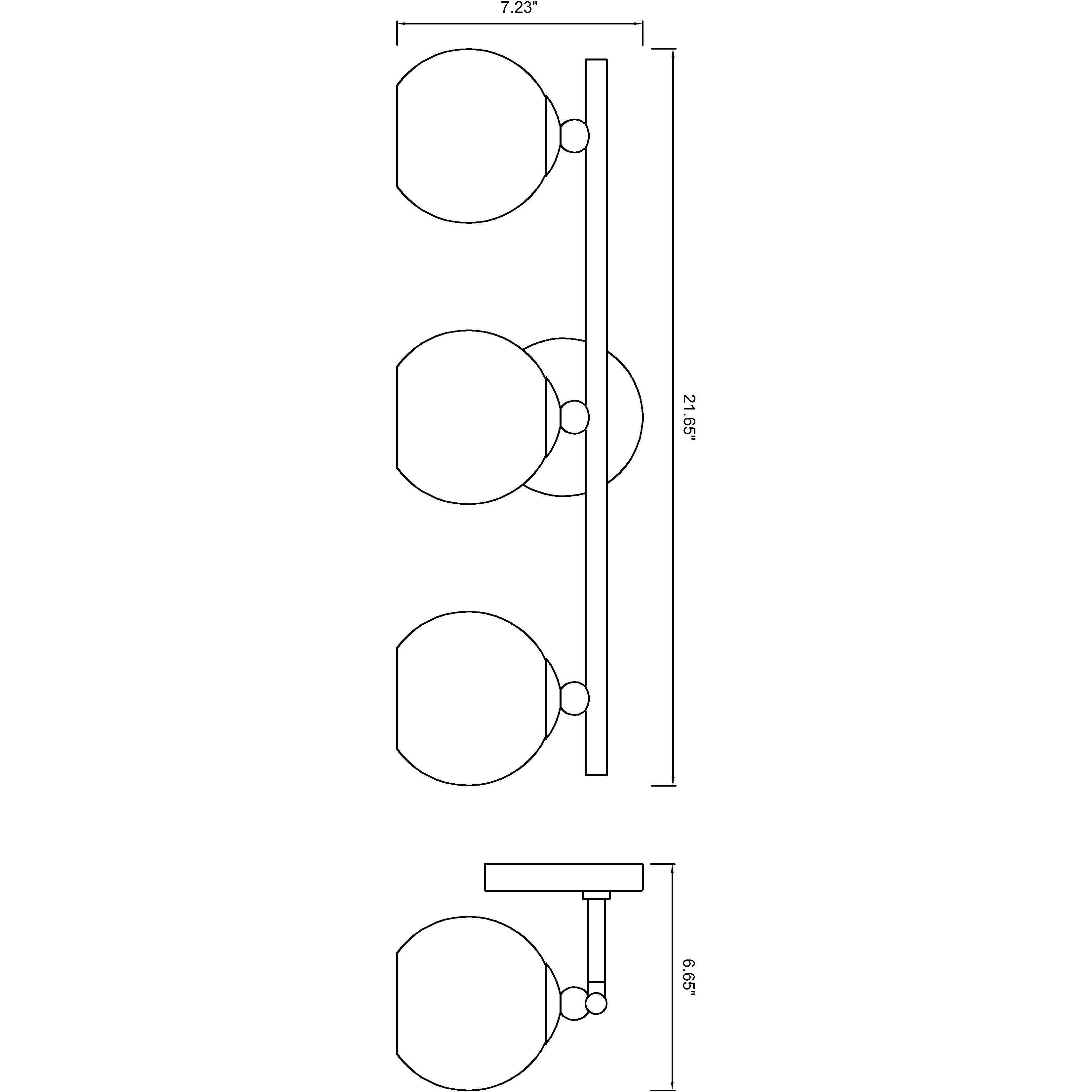 Neoma 3 Light 21.75 inch Brushed Nickel Vanity Wall Light