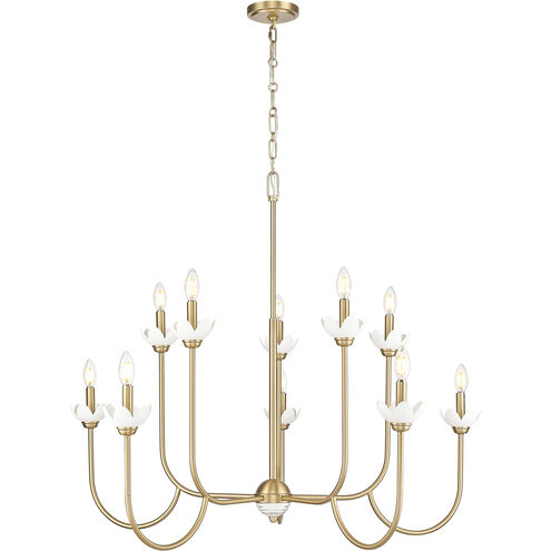 Allistair 10 Light 42 inch Modern Gold Chandelier Ceiling Light
