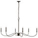 Arrington 6 Light 63 inch Matte Black Chandelier Ceiling Light