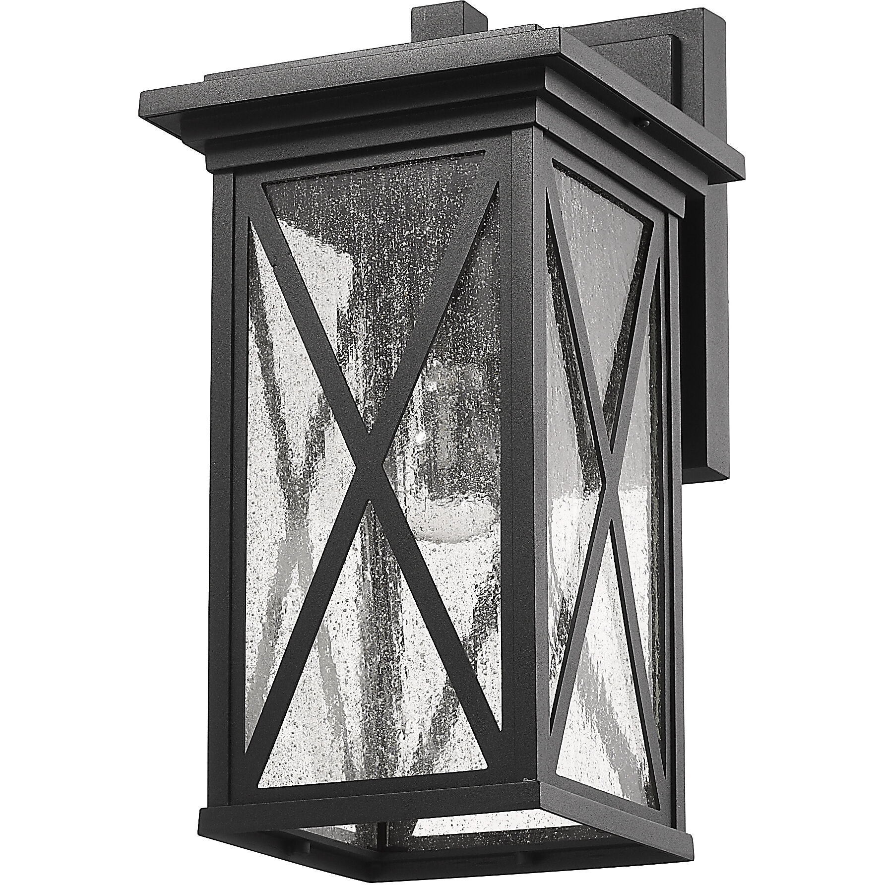 Brookside 1 Light 15.25 inch Black Outdoor Wall Light