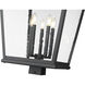 Raphael 5 Light 39.5 inch Sand Black Outdoor Post Mount Fixture in Soft Sand Black