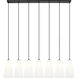 Farrell 7 Light 54 inch Matte Black Linear Chandelier Ceiling Light