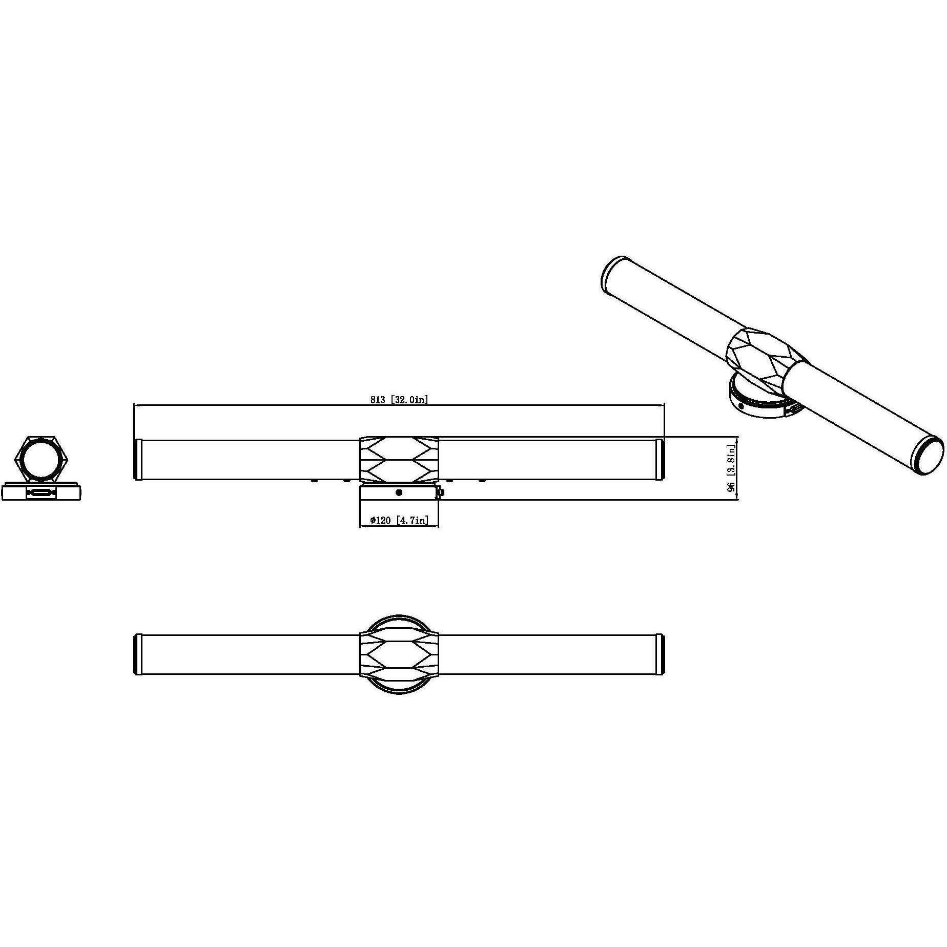 Cooper LED 32 inch Modern Gold Vanity Wall Light