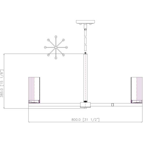 Danica 8 Light 31.5 inch Modern Gold Chandelier Ceiling Light