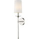 Emily 1 Light 5.5 inch Polished Nickel Wall Sconce Wall Light