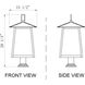 Rainer 5 Light 29.5 inch Black Outdoor Pier Mounted Fixture in G9