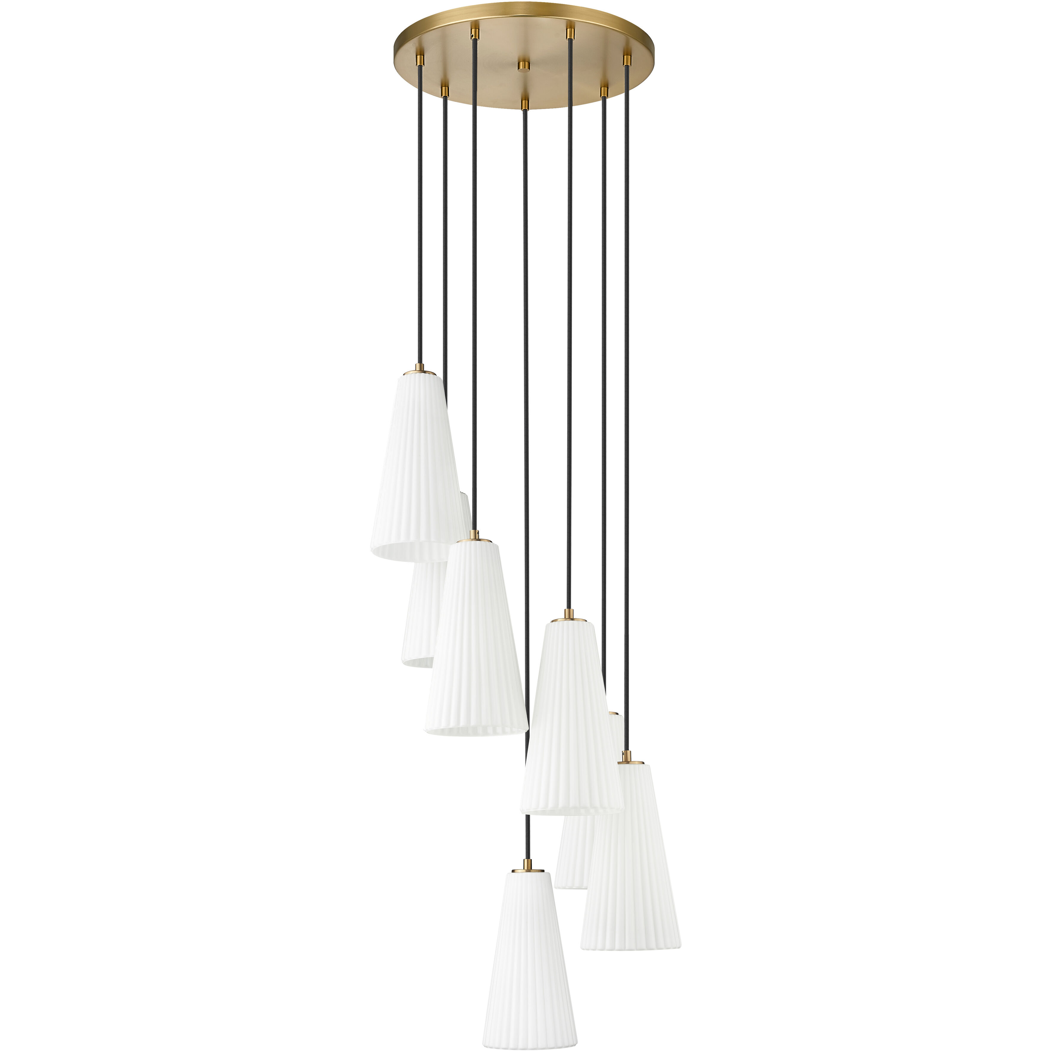 Farrell 7 Light 18 inch Modern Gold Chandelier Ceiling Light