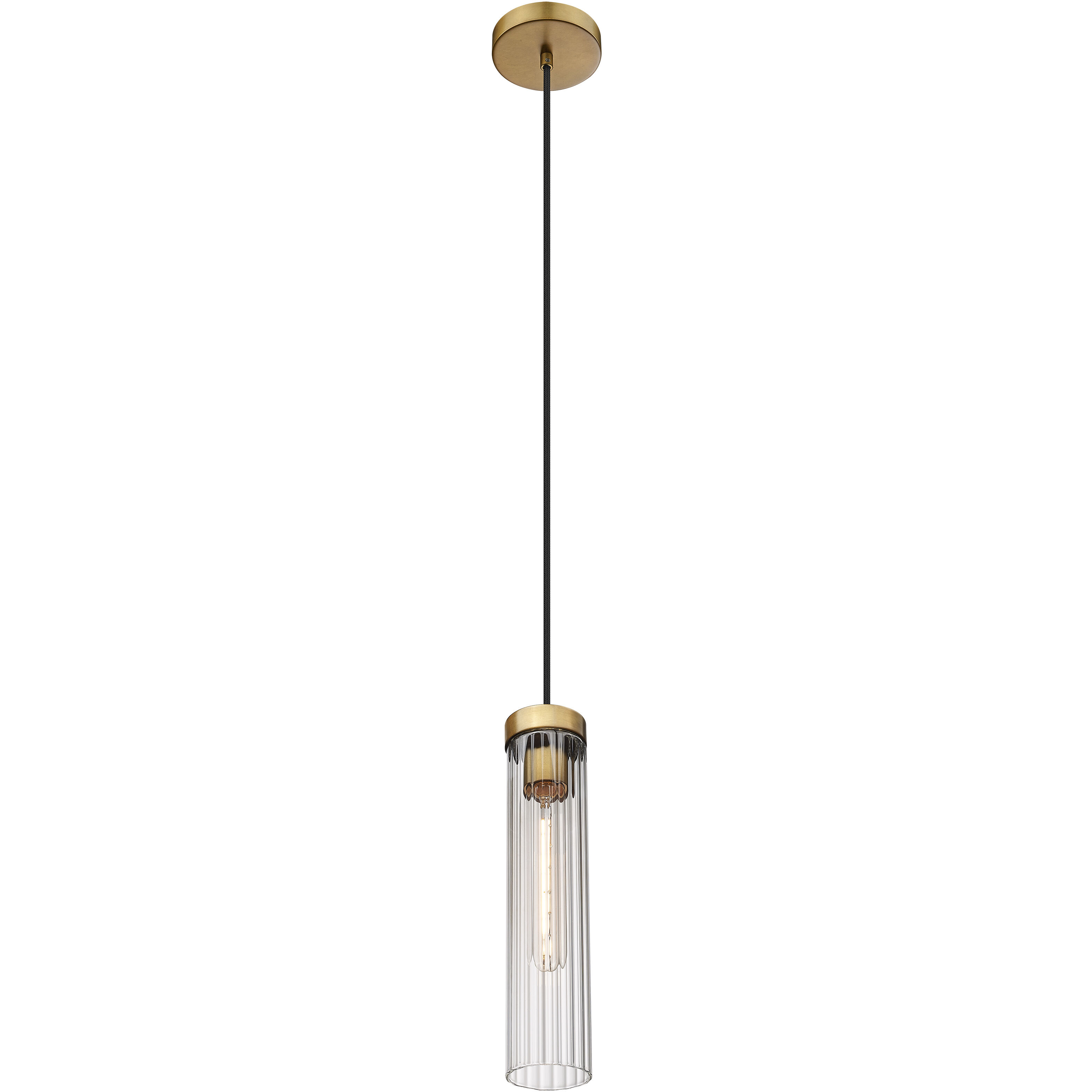 Beau 1 Light 4.75 inch Rubbed Brass Pendant Ceiling Light