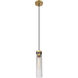Beau 1 Light 4.75 inch Rubbed Brass Pendant Ceiling Light