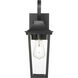 Gannon 1 Light 17.25 inch Black Outdoor Wall Light