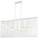 Contour 7 Light 62.75 inch White Linear Chandelier Ceiling Light