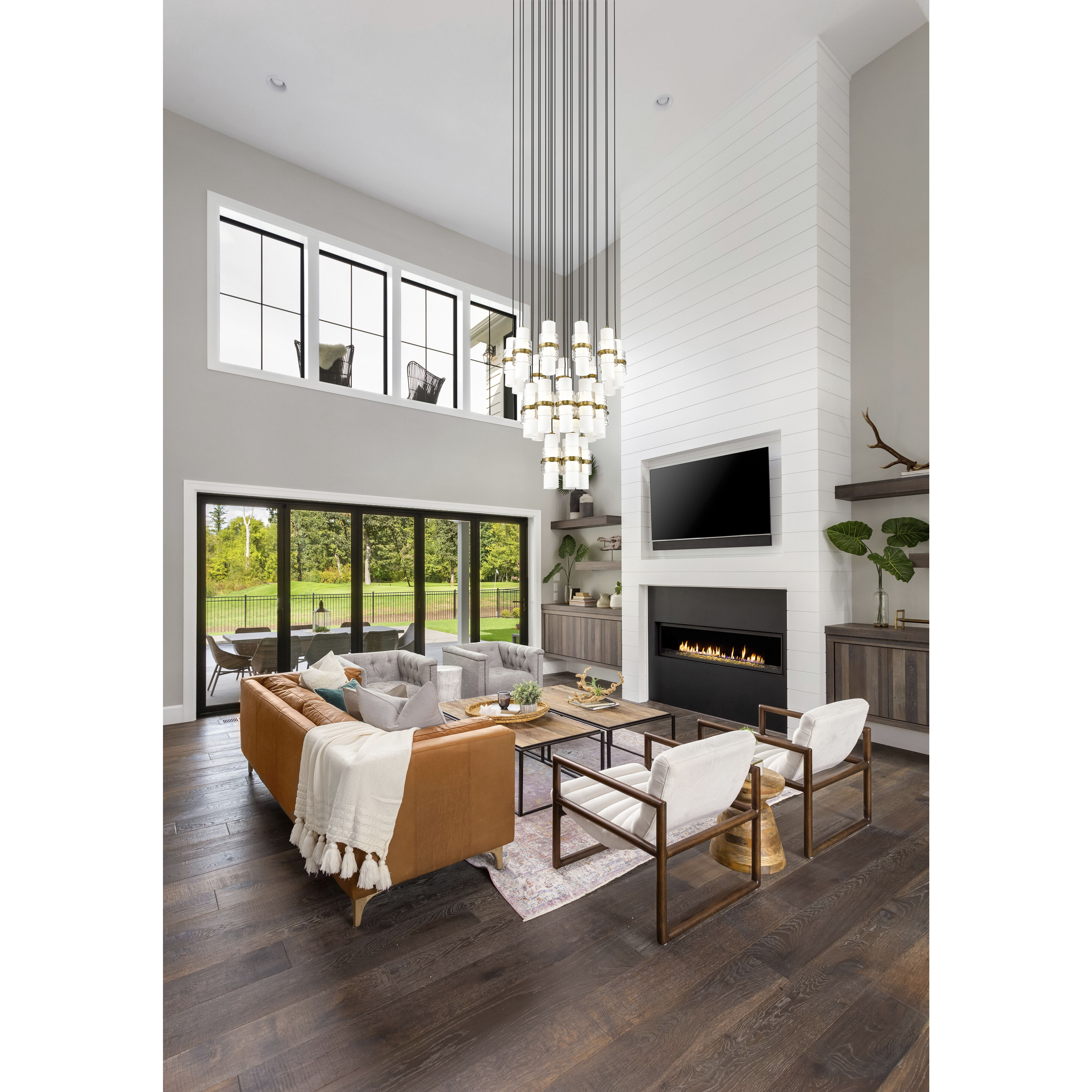 Cayden 27 Light 36 inch Modern Gold Chandelier Ceiling Light