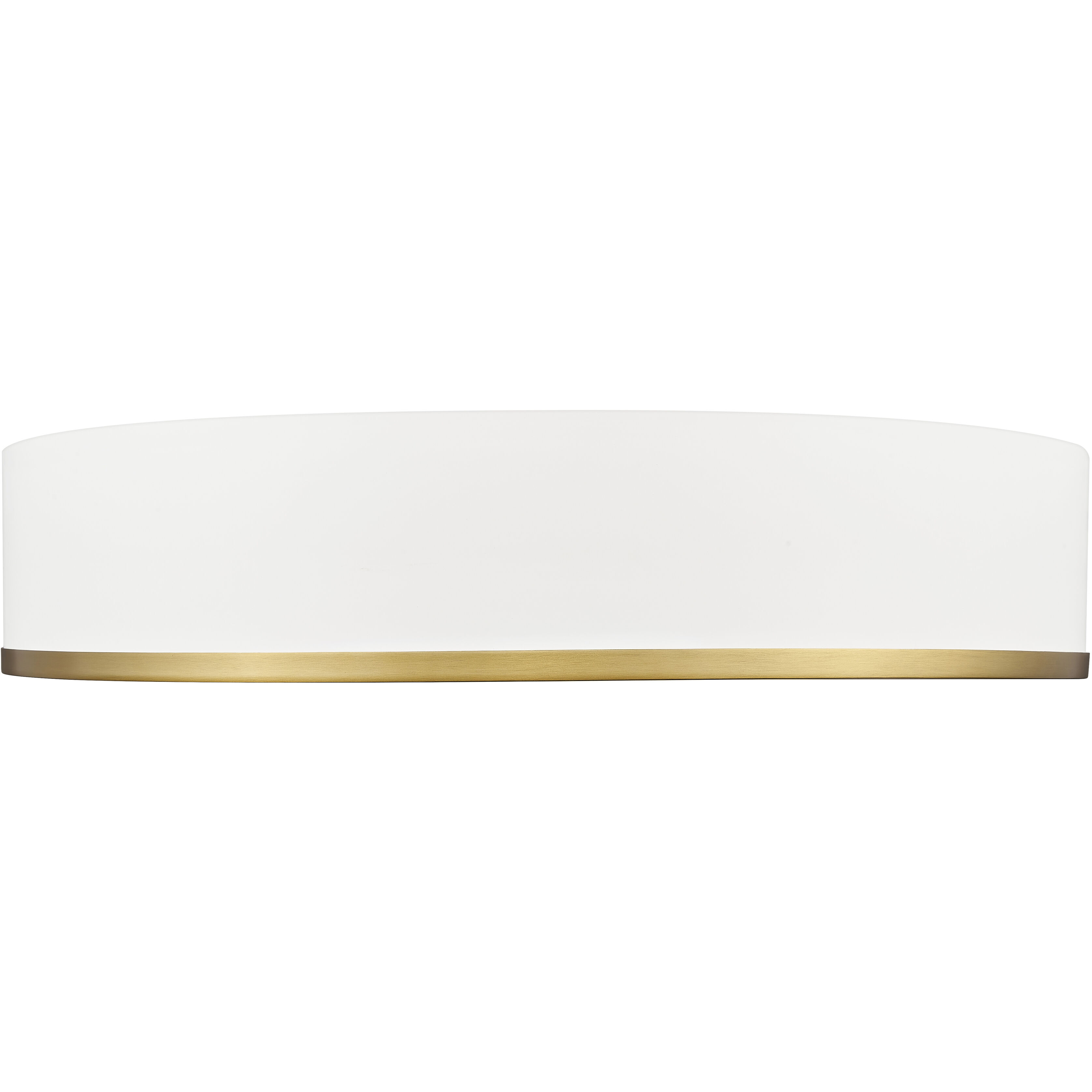 Bradley LED 20.25 inch Matte White and Modern Gold Flush Mount Ceiling Light