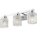 Jacqueline 3 Light 22.75 inch Chrome Bathroom Vanity Wall Light