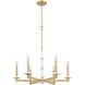 Kaden 6 Light 28 inch Modern Gold Chandelier Ceiling Light