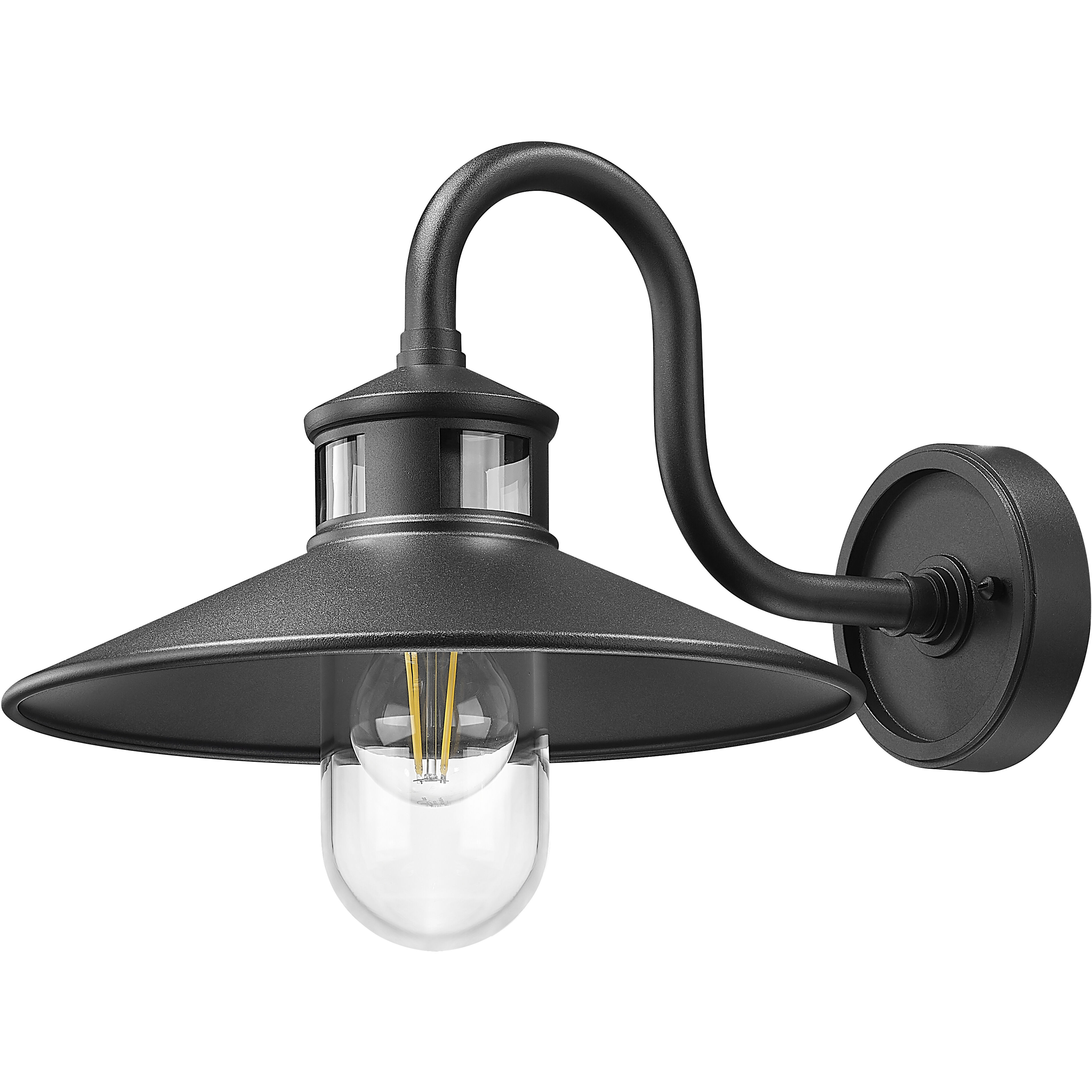 RLM 1 Light 11.75 inch Sand Black Outdoor Wall Light