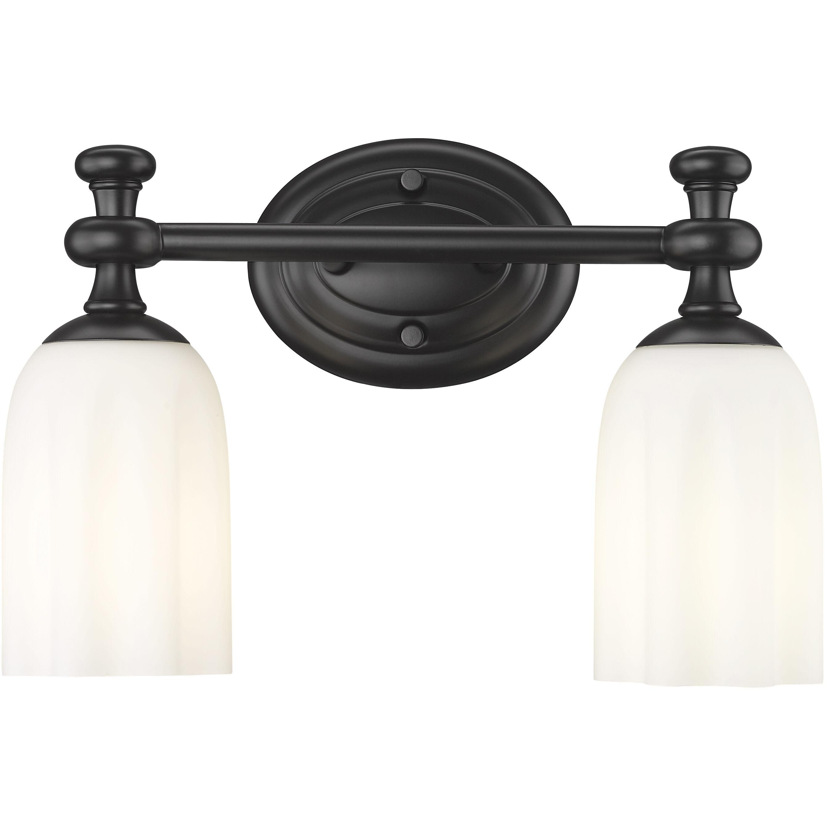 Orion 2 Light 13.75 inch Matte Black Bath Vanity Light Wall Light