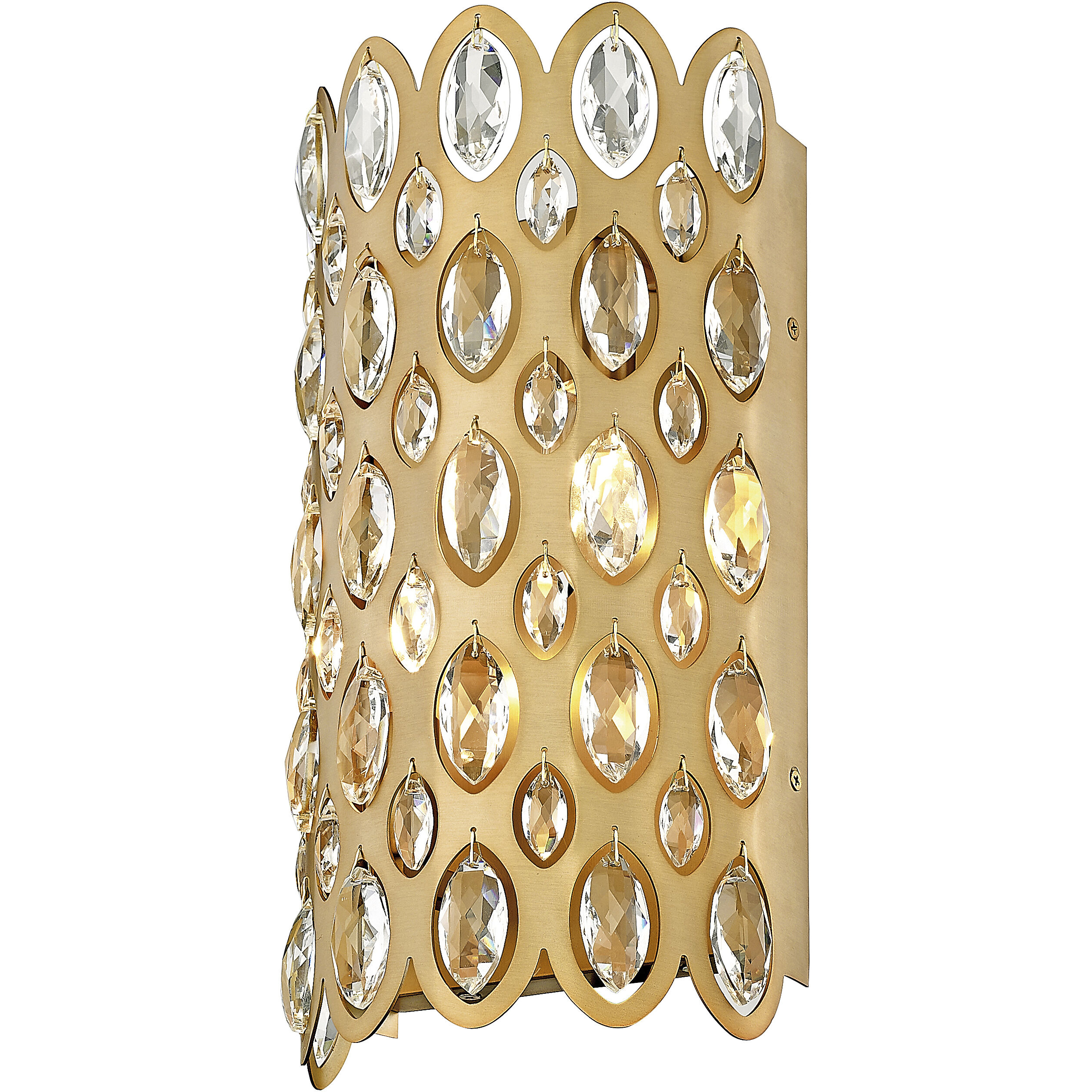 Dealey 2 Light 6.75 inch Heirloom Brass Wall Sconce Wall Light